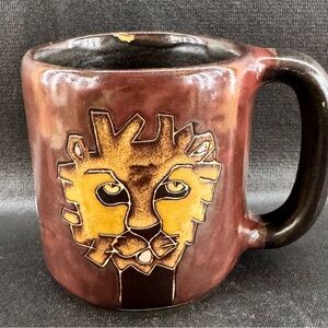 Mara Mexico Stoneware Leo The Lion Coffee Mug Hand Painted Zodiac Astrology